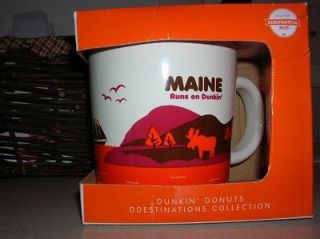 NIP DUNKIN DONUTS Limited Ed DDESTINATIONS MAINE Ceramic Mug 
