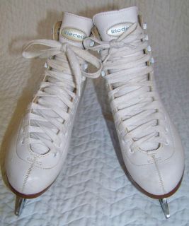 Riedell Ladies White Figure Ice Skates Size 6