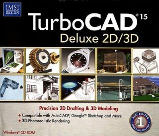 TURBOCAD 15 DELUXE 2D 3D CAD PC DRAFTING ARCHITECTURAL