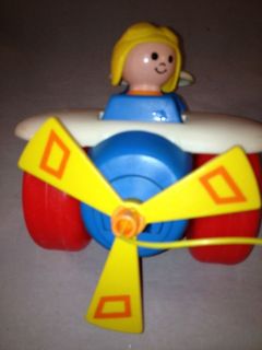 Fisher Price Airplane Pull Toy 1980 No. 171 Vintage