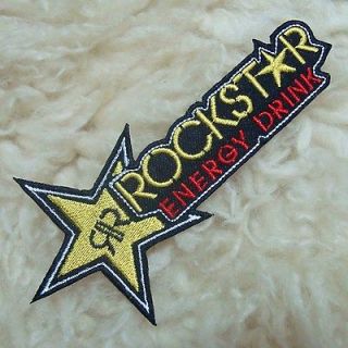 1PC. ROCKSTAR ENERGY DRINK EMBROIDERED IRON ON PATCH SHIRT PANT HAT 