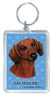 Dachshund Doxie Dog Acrylic Keychain Key Ring Chain 3 X 2 NEW
