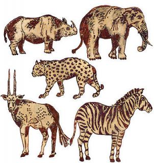Jungle Batik Animals 25 Wallies Wallpaper Cutouts African Animal Print 