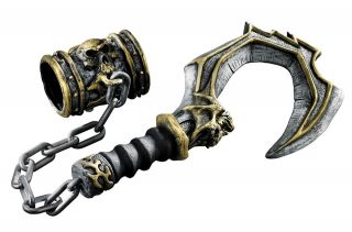 Medieval Gothic Anime Cosplay Costume Skull Hook Weapon