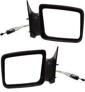 Manual Remote Side View Door Mirror Assembly Pair Set Driver+Passenger