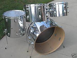 ITS BACK WRAP YOUR DRUM SET/KIT IN SILVER CHROME RIGHT OVER THE OLD 