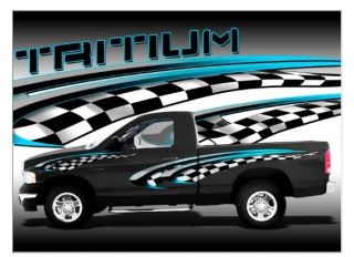 Tritium 3D motorcycle go kart race car trailer vinyl graphic decal set