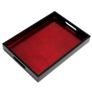   TRAY Vanity Small Bathroom Handles 18cm x 25cm 7in x 10in RED BLACK