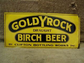 Vintage Goldy Rock Birch Beer Sign Antique Signs Brew