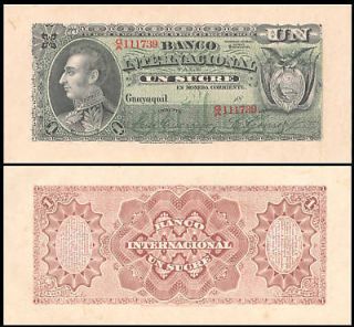 Ecuador S 172 1 Sucre 1892 AU/Unc. Banknote S. America