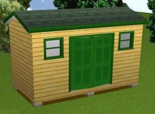 8x16 Storage Shed Plans Package, Blueprints & MORE