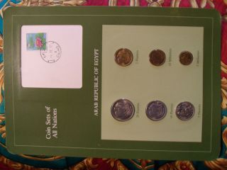 Coin Sets of All Nations Egypt 1972   1980 UNC 10 Piastres 1977 5 