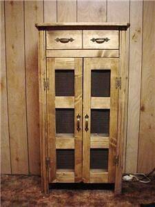 Pie Safe Cupboard Bath Cabinet Storag​e Handcrafted ​Pine