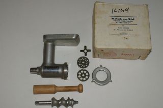 Vintage Kitchenaid Grinder Stand Mixer Attachment Hobart All Metal 