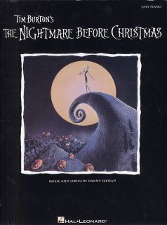   Elfman The Nightmare Before Christmas (Easy Piano) Sheet Music NEW