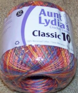 Aunt Lydias Classic Crochet Thread size 10 PASSIONATA varigated