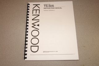 Kenwood TS 50S HF Xcvr Operation Manual w/Plastic Covers