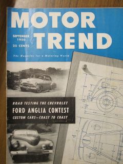 MOTOR TREND SEPTEMBER 1950 FORD ANGLIA CONTEST