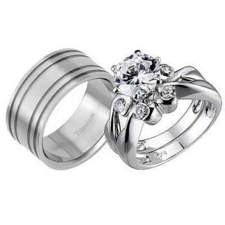 his and hers wedding rings in Engagement/Wedding Ring Sets