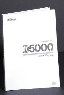 Nikon D5000 Genuine Instruction Book in English