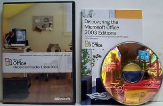  Office Student and Teacher Edition 2003 w/Key Word Excel Powerpoint PC