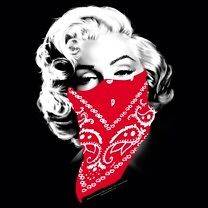 Marilyn Monroe Face with Red Bandana Licensed Tee Shirt Adult Sizes S 