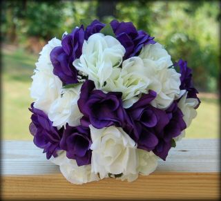 Wedding Silk Flower Bouquet Boutonniere Corsage Centerpiece White 