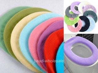 1PC Washable Cloth O Shaped Warm Toilet Seat Cover Mat For Bathroom 