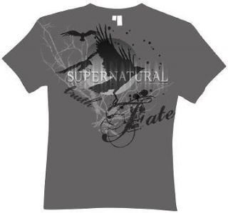 Supernatural TV Series Crows, Truth, Fate Logos T Shirt Size XXL NEW 