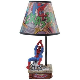 Dc Comics Marvel Spider Man Statue Lamp Figural MUST CiT New 2012