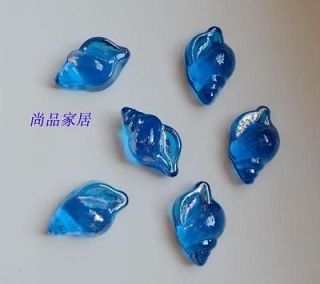 5pc shell Glass Pebbles / Stones home fish tank decoration free 