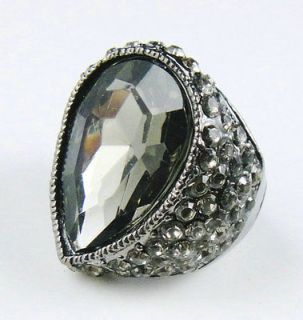 HOT SALE Vintage Elegant Gemstone Diamante Cocktail Ring Size 8 k583