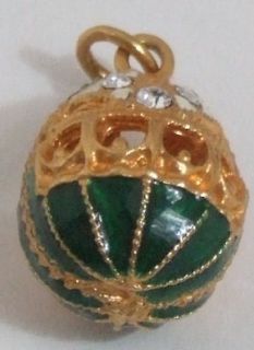Handmade Russian Faberge Egg Pendant W/ SWAROVSKI CRYSTALS