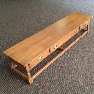 WILLETT FURNITURE 72 Extra Long Solid Wood Coffee Table