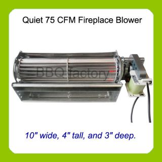   NEW Quiet 75 CFM Fireplace Blower Stove Fireplace Insert Squirrel Fan