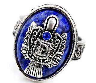   vintage Silver Vampire Diaries Damon Ring Finger gift Ring 10# r385