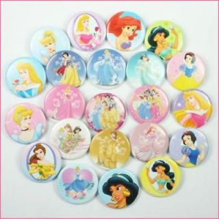 Lot 22pcs Disney Princess Pins Buttons Badges for Girls Birthday 