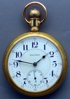 16 Size 21 Jewel Waltham Model #845 Railroad Grade Pocket Watch