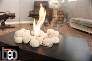   Bio ethanol electrical gas wood fireplace fireplaces stones log logs