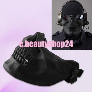  Skull Airsoft Paintball Wargame Protective Gear Half Face Cover Mask