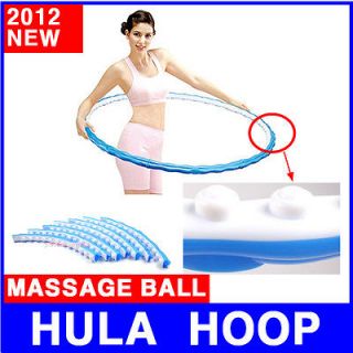   MASSAGE hula hoop 1.6LB weighted exercise fitness workout Health blue