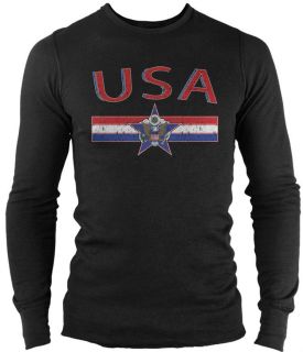   Mens Thermal T Shirt Tee United States of America World Cup Soccer