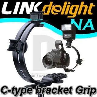 shaped Bracket Adjustable Flash Hotshoes for Video Light DSLR Camera 