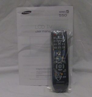 Samsung LN40E550 LCD TV Remote Control and Manual BN59 01006A