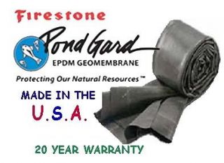 Firestone 45 mil EPDM Flexible Fish Pond Liner 10 x 10