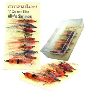 10 Carded Allys Shrimps Hairwing Salmon Flies