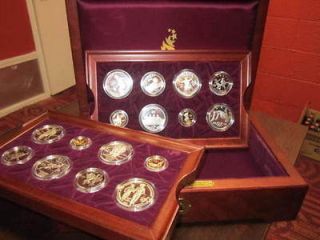 1995 & 1996 Gold & Silver Atlanta Olympic US Mint 16 coin set  Cherry 