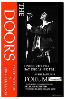 ROCK Jim Morrison & The Doors at The Forum in L.A. Concert Poster 