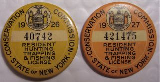   1927 New York Resident Citizens Hunting, Trapping & Fishing License