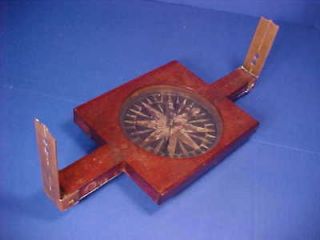 1834 Whithim Wooden Surveyors Compass/box Folding Vanes